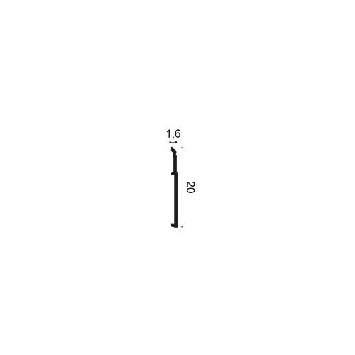 SX156 ORAC Plinthe Duropolymer L200 x H20,2 x L1,6 cm ORAC DECOR 2 - Cimaise Tableau