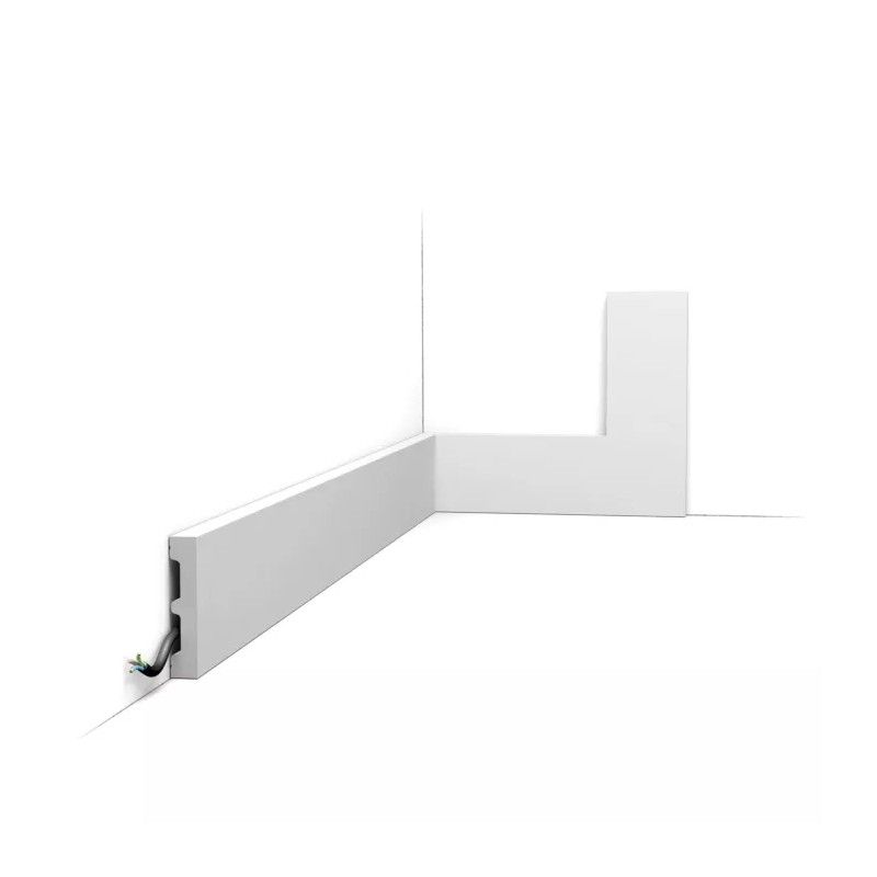 Zócalo de duropolímero ORAC SX157 L200 x H6,6 x W1,3 cm ORAC DECOR 1 - Cimaise Tableau 