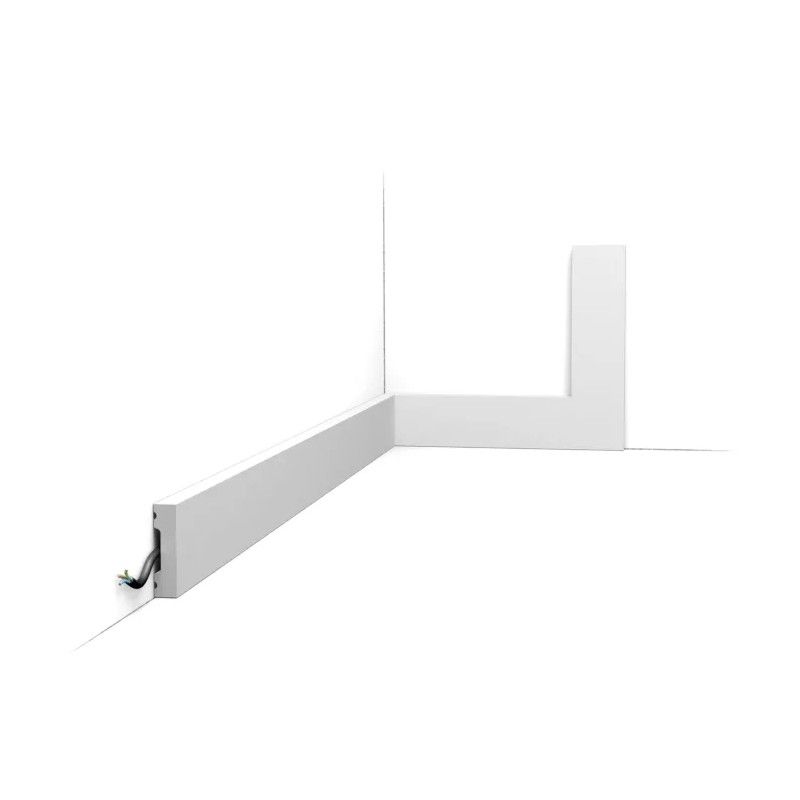 SX162-RAL9003 ORAC Battiscopa RAL9003 Duropolymer L200 x H4 x L1 cm ORAC DECOR 1 - Cornice per Quadri