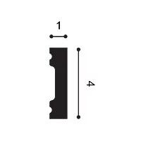 SX162 ORAC Plinthe Duropolymer L200 x H4 x L1 cm ORAC DECOR 2 - Cimaise Tableau