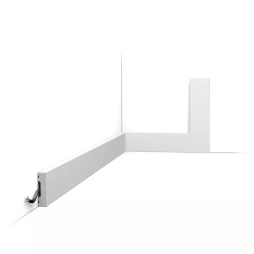 SX162 ORAC Battiscopa Duropolymer L200 x H4 x L1 cm ORAC DECOR 1 - Cornice da Tavolo