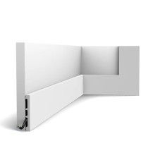 SX163-RAL9003 ORAC Battiscopa RAL9003 Duropolymer L200 x H10,1 x L1,3 cm ORAC DECOR 3 - Cornice per Quadro