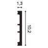 SX163-RAL9003 ORAC Plinthe RAL9003 Duropolymer L200 x H10,1 x L1,3 cm ORAC DECOR 2 - Cimaise Tableau 
