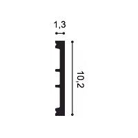 SX163-RAL9003 ORAC Plinth RAL9003 Duropolymer L200 x H10.1 x L1.3 cm ORAC DECOR 2 - Cimaise Tableau