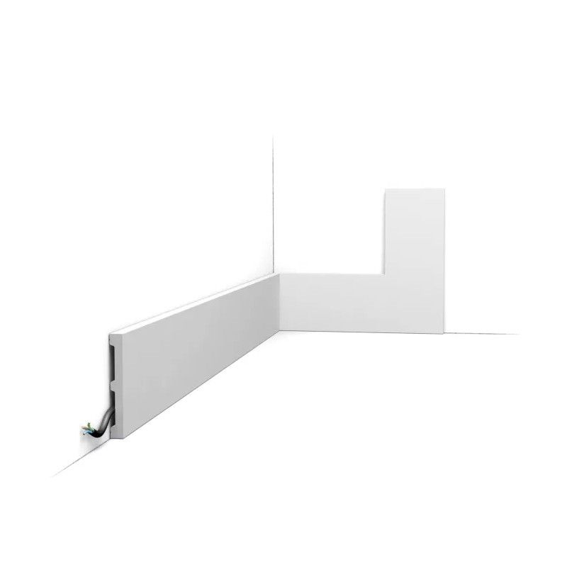 SX163-RAL9003 ORAC Battiscopa RAL9003 Duropolymer L200 x H10,1 x L1,3 cm ORAC DECOR 1 - Cornice per Quadri