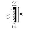 SX171 ORAC Surplinthe Duropolymer L200 x H10 x L2,2 cm ORAC DECOR 2 - Cimaise Tableau 