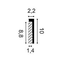 SX171 ORAC Coprifilo Duropolymer L200 x H10 x L2,2 cm ORAC DECOR 2 - Cimaise Tableau 