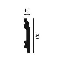 SX165F ORAC Plinthe flexible Flex L200 x H6,9 x L1,1 cm ORAC DECOR 2 - Cimaise Tableau