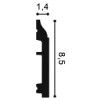 SX172F ORAC Plinthe flexible Flex L200 x H8,5 x L1,4 cm ORAC DECOR 2 - Cimaise Tableau 