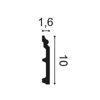 SX173 ORAC Battiscopa Duropolymer L200 x H10 x L1,6 cm ORAC DECOR 2 - Cornice per Quadri