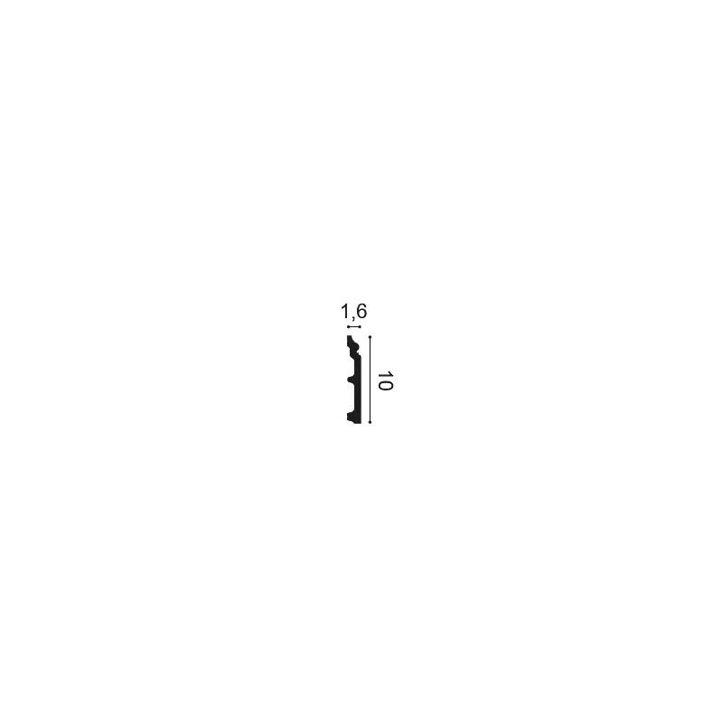 SX173-RAL9003 ORAC Plinthe Duropolymer L200 x H10 x L1,6 cm ORAC DECOR 2 - Cimaise Tableau 