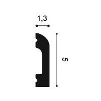 SX182F ORAC Plinth Flexible Flexible L200 x H5 x L1,3 cm ORAC DECOR 2 - Cimaise Tableau