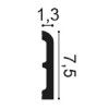 SX183 ORAC Plinthe Duropolymer L200 x H7,5 x L1,3 cm ORAC DECOR 2 - Cimaise Tableau 