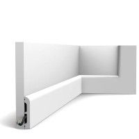 SX183-RAL9003 ORAC Battiscopa RAL9003 in Duropolymer L200 x H7,5 x L1,3 cm ORAC DECOR 4 - Cimaise Tableau 