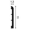 SX184F ORAC Plinth Flexible Flexible L200 x H11 x L1,3 cm ORAC DECOR 2 - Cimaise Tableau 