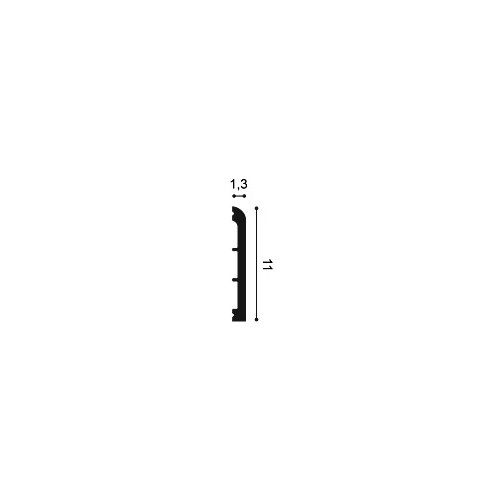 SX184-RAL9003 ORAC Plinthe RAL9003 Duropolymer L200 x H11 x L1,3 cm ORAC DECOR 2 - Cimaise Tableau