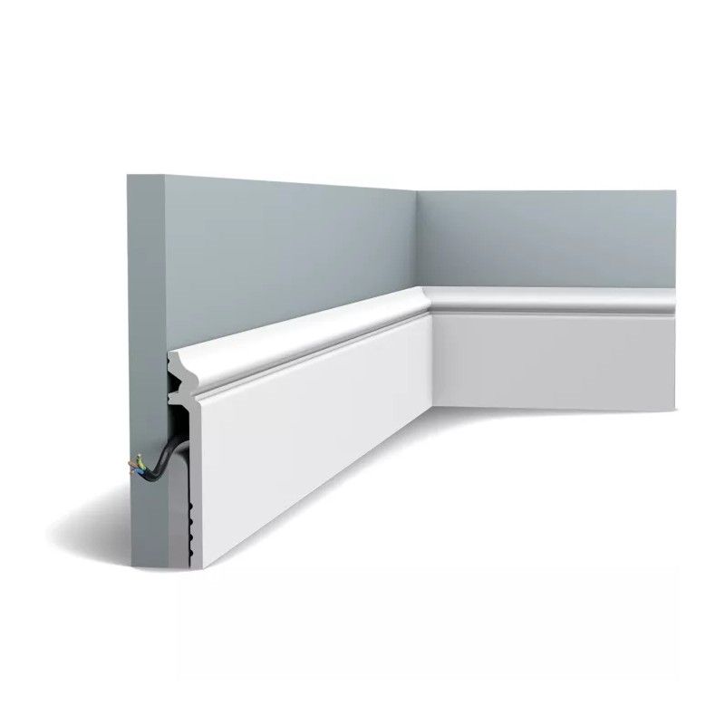 SX186 ORAC Battiscopa Duropolymer L200 x H13,8 x P2,2 cm ORAC DECOR 3 - Cornice per Quadro