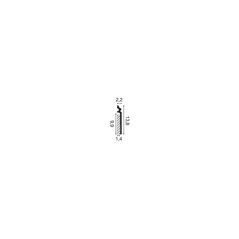 SX186 ORAC Plinthe Duropolymer L200 x H13,8 x L2,2 cm ORAC DECOR 2 - Cimaise Tableau 