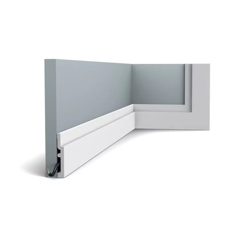 SX187 ORAC Battiscopa Duropolymer L200 x H7,5 x P1,2 cm ORAC DECOR 4 - Cornice Tavolo