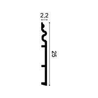 SX193 ORAC Duropolymer Plinth L200 x H25 x L2,2 cm ORAC DECOR 2 - Cimaise Tableau
