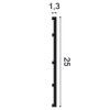 SX207 ORAC Battiscopa Duropolymer L200 x H25 x P1,3 cm ORAC DECOR 3 - Cimaise Tableau 