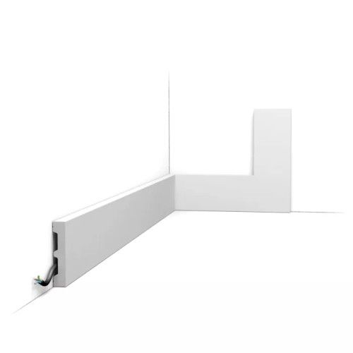 SX157-RAL9003 ORAC Battiscopa RAL9003 in Duropolymer L200 x H6,6 x L1,3 cm ORAC DECOR 1 - Cornice per Quadri