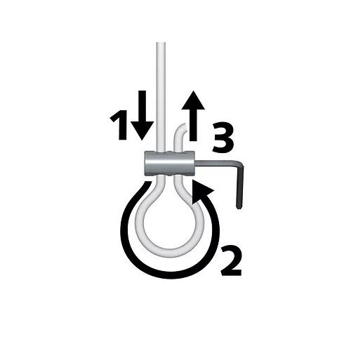 Loop Maker: Erstellung einer Schleife mit Perlonschnur. ARTI TEQ 2 - Cimaise Tableau 