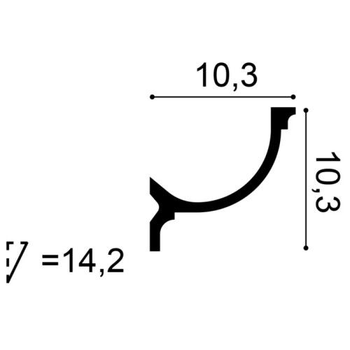 C902F ORAC Flexibler Steckverbinder Flex L200 x H10.3 x L10.3 cm ORAC DECOR 4 - Cimaise Tableau 