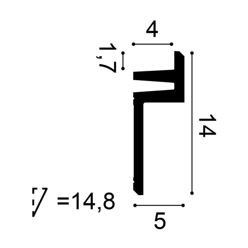 C382 ORAC Indirect lighting Purotouch L200 x H14 x L5 cm ORAC DECOR 3 - Cimaise Tableau 