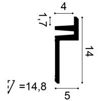 C382 ORAC Illuminazione indiretta in Purotouch L200 x H14 x L5 cm ORAC DECOR 3 - Cimaise Tableau 