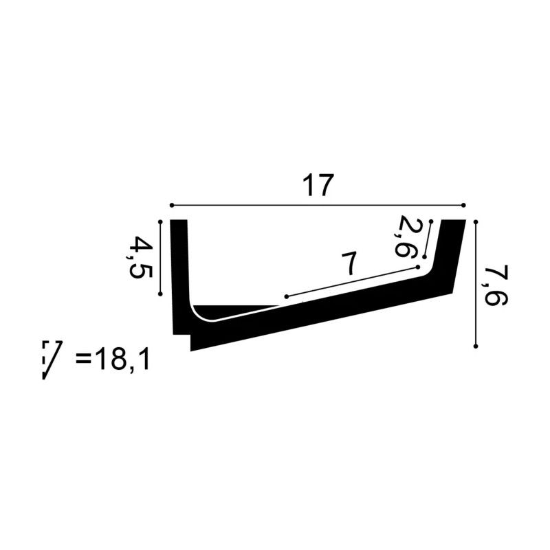 C352 ORAC Indirect lighting Purotouch L200 x H7.6 x L17.1 cm ORAC DECOR 3 - Cimaise Tableau 