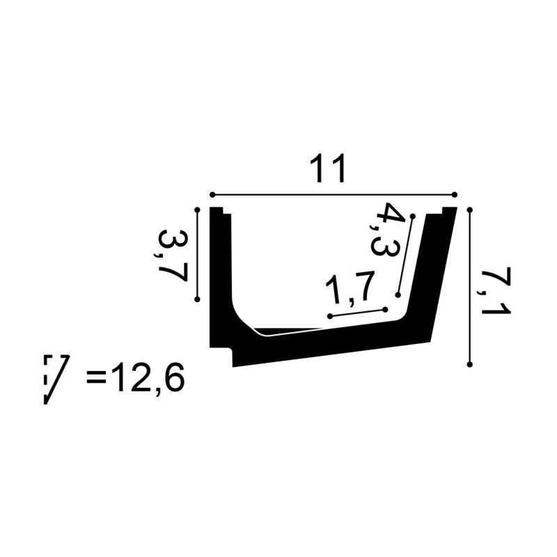 C357 ORAC Illuminazione indiretta Purotouch L200 x H7,1 x L11 cm ORAC DECOR 3 - Cornice Quadro