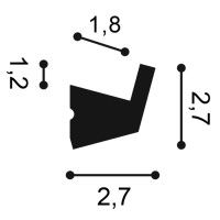 CX189F ORAC Cornice flessibile Durofoam L200 x H2,7 x L2,7 cm ORAC DECOR 3 - Cimaise Tableau 