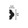 PX103A ORAC Ecker für PX103 Duropolymer L19 x H1,2 x L3,5 cm ORAC DECOR 3 - Cimaise Tableau 