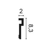 PX198F ORAC Cornice flessibile Flex L200 x H8,3 x L2 cm ORAC DECOR 3 - Cimaise Tableau 