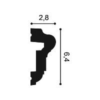 P6020 ORAC Listello Durofoam L200 x H6,4 x L2,8 cm ORAC DECOR 3 - Cimaise Tableau 