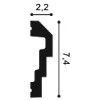 P7070F ORAC Durofoam flexibler Diamant L200 x H7,4 x L2,2 cm ORAC DECOR 3 - Cimaise Tableau 