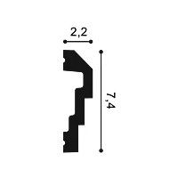 P7070F ORAC Durofoam flexibler Diamant L200 x H7,4 x L2,2 cm ORAC DECOR 3 - Cimaise Tableau 