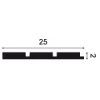 W116 ORAC panel de pared 3D Purotouch L200 x H25 x L2 cm ORAC DECOR 3 - Cimaise Tableau 