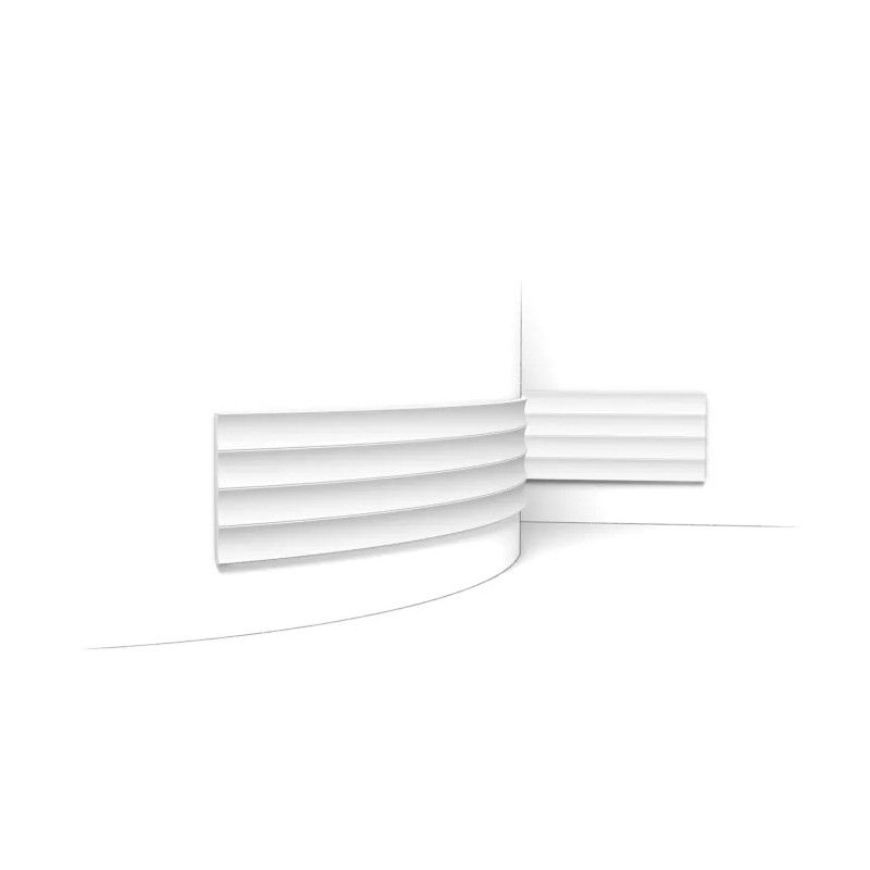 W114F ORAC Panel de pared FLEX 3D Flex L200 x H25 x L1.5 cm ORAC DECOR 1 - Cimaise Tableau 