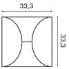 W107 ORAC Pannello decorativo 3D Purotouch L33,3 x H33,3 x L2,9 cm ORAC DECOR 3 - Cimaise Tableau 