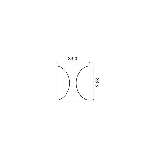 W107 ORAC 3D wall panel Purotouch L33.3 x H33.3 x L2,9 cm ORAC DECOR 3 - Cimaise Tableau