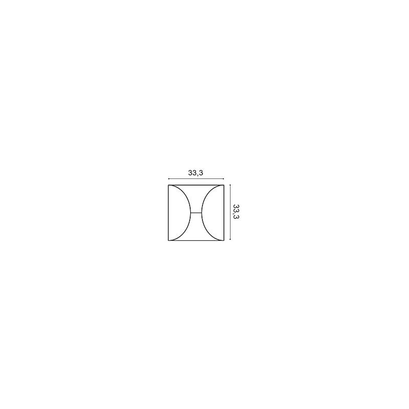W107 ORAC 3D Wandplatte Purotouch L33.3 x H33.3 x L2,9 cm ORAC DECOR 3 - Cimaise Tableau 