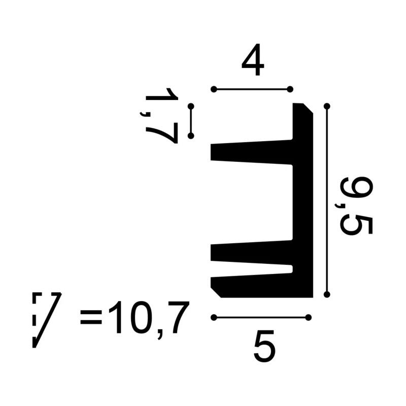 C381 Cornice illuminazione indiretta soffitto orac decor 200 cm ORAC DECOR 2 - Cornice Quadro