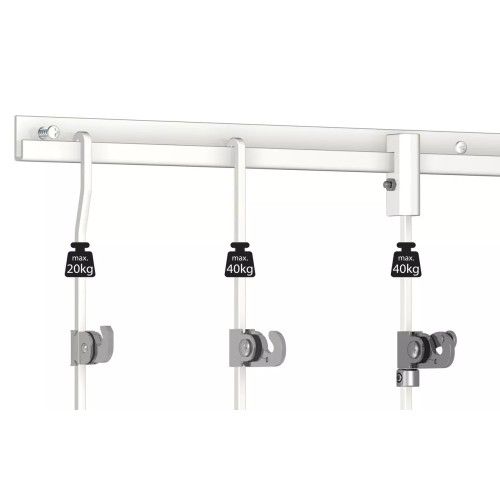 Gancho autoblocante para varilla 4 x 4 (20 kg) - fijación de riel para cuadros para tablero artiteq ARTI TEQ 2 - Cimaise Tableau