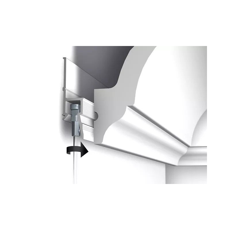 Cimosa Deco rail 200 cm Bianco primario - staffa per cornice per quadro Artiteq ARTI TEQ 3 - Cimaise Tableau 