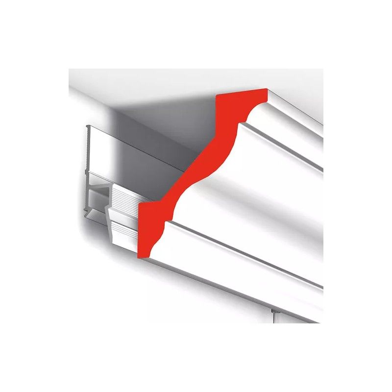 Bilderschiene Dekoschiene 200 cm Primärweiß - Bilderschienenmontage artiteq ARTI TEQ 6 - Cimaise Tableau 