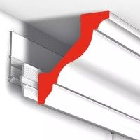 Cimaise Deco rail 200 cm Blanc primaire - fixation cimaise pour tableau artiteq ARTI TEQ 6 - Cimaise Tableau