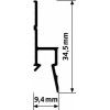 Cimaise Deco rail 200 cm Blanc primaire - fixation cimaise pour tableau artiteq ARTI TEQ 7 - Cimaise Tableau 