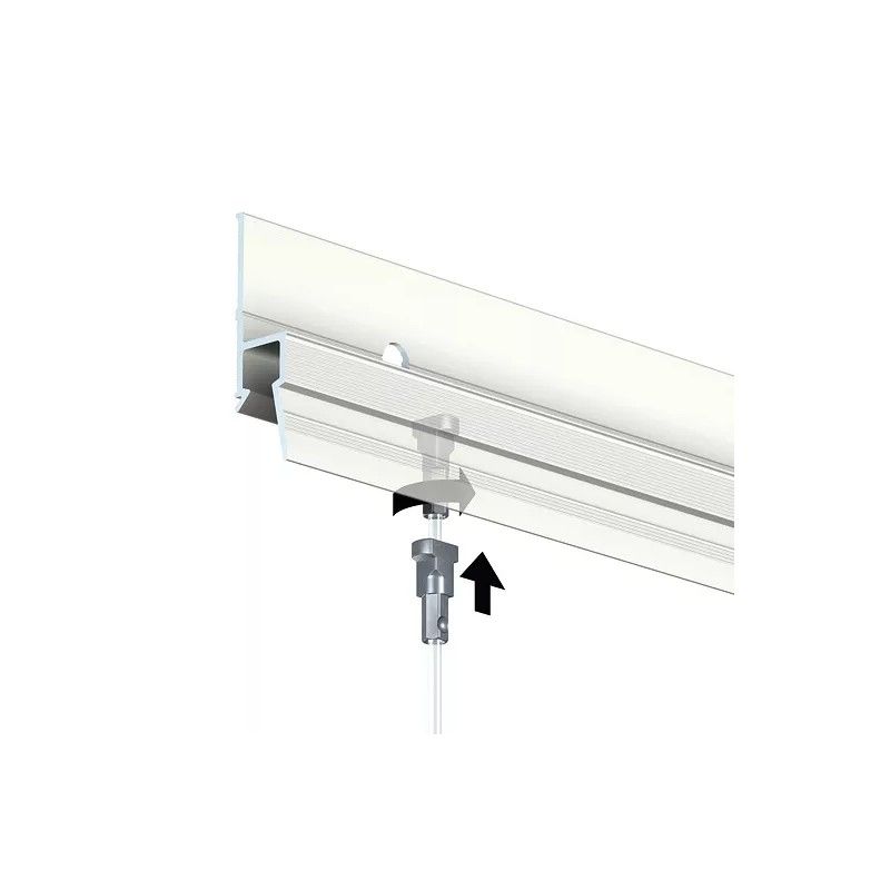 Cimaise Deco rail 200 cm Bianco primer - fissaggio per cimasa per arteq ARTI TEQ 8 - Cimasa Quadro